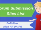 Free Forum Submission Sites List for High-Quality Backlinks